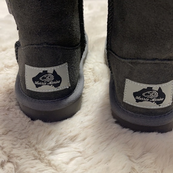 Aussie Merino Suede/Wool Kids Boots Y11 - Picture 9 of 16